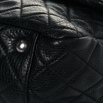Chanel Calfskin Quilted XXL Travel Flap Bag Black 10 of 17