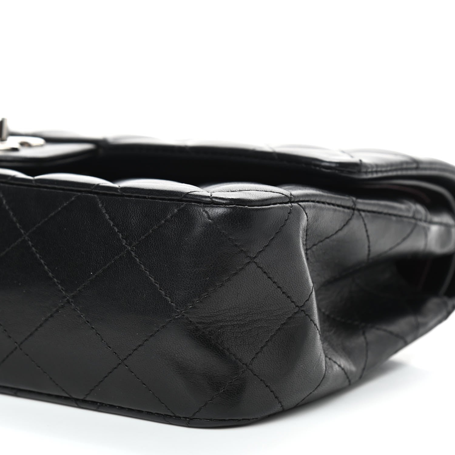 Chanel Lambskin Quilted Medium Double Flap Black 6 of 8