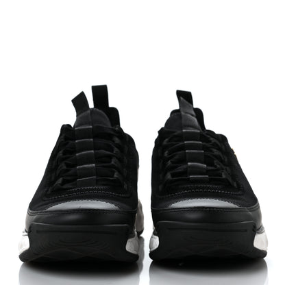 Chanel Velvet Calfskin Mixed Fibers CC Sneakers 37.5 Black 2 of 8