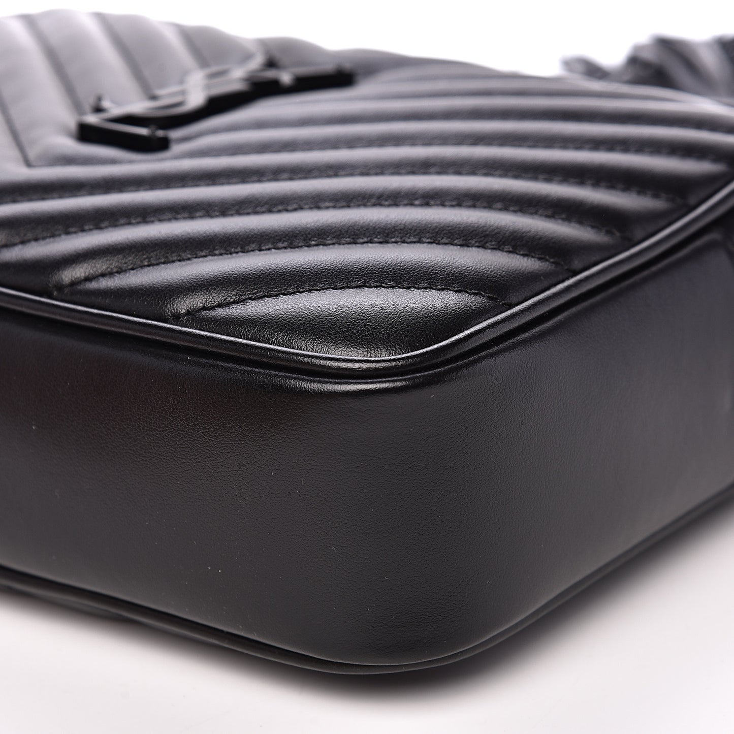 Calfskin Matelasse Monogram Lou Camera Bag Black