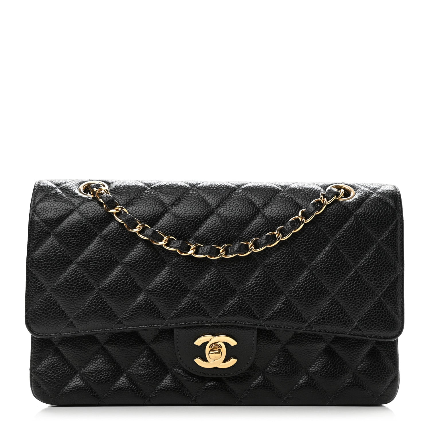 Chanel Caviar Quilted Medium Double Flap Black 1 of 15