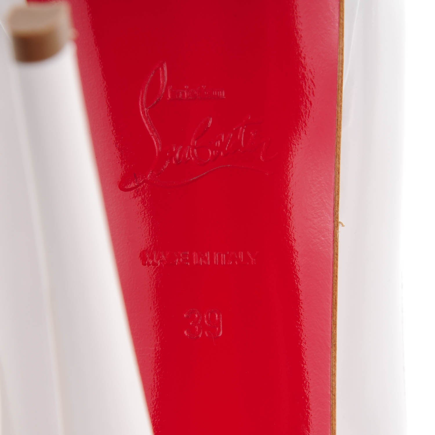 Christian Louboutin Jazz Calf Lady Peep 150 Pumps 39 White 6 of 7