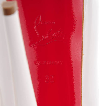 Christian Louboutin Jazz Calf Lady Peep 150 Pumps 39 White 6 of 7