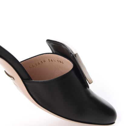 Gucci Malaga Kid Crystal Square G Madelyn Mules 36.5 Black 10 of 11