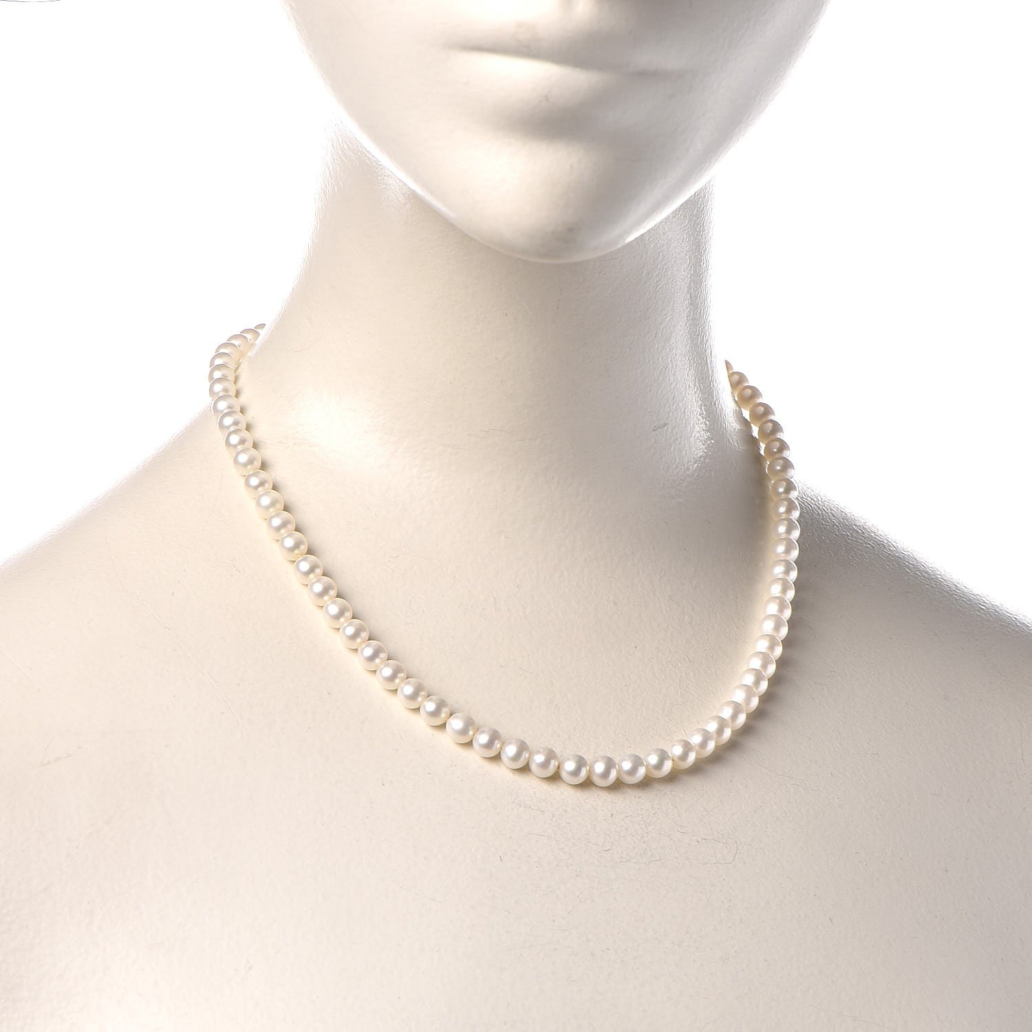 Tiffany Sterling Silver Ziegfeld 6mm Pearl necklace 2 of 7