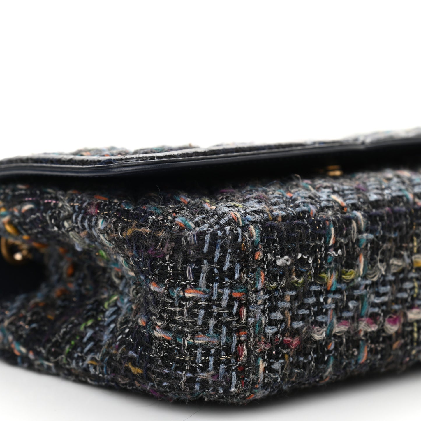 Tweed Watersnake Quilted Medium CC Filigree Flap Blue