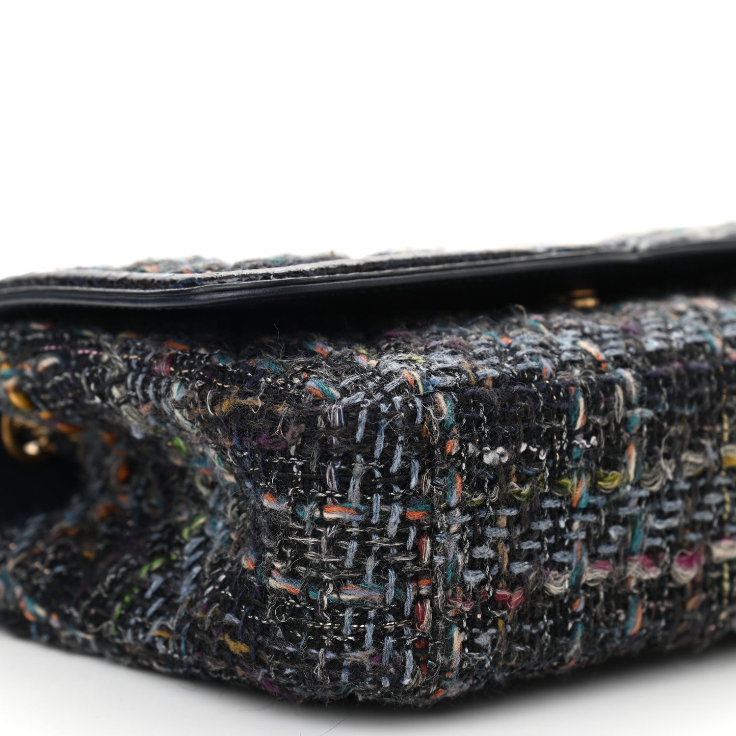 Chanel Tweed Watersnake Quilted Medium CC Filigree Flap Blue 9 of 10