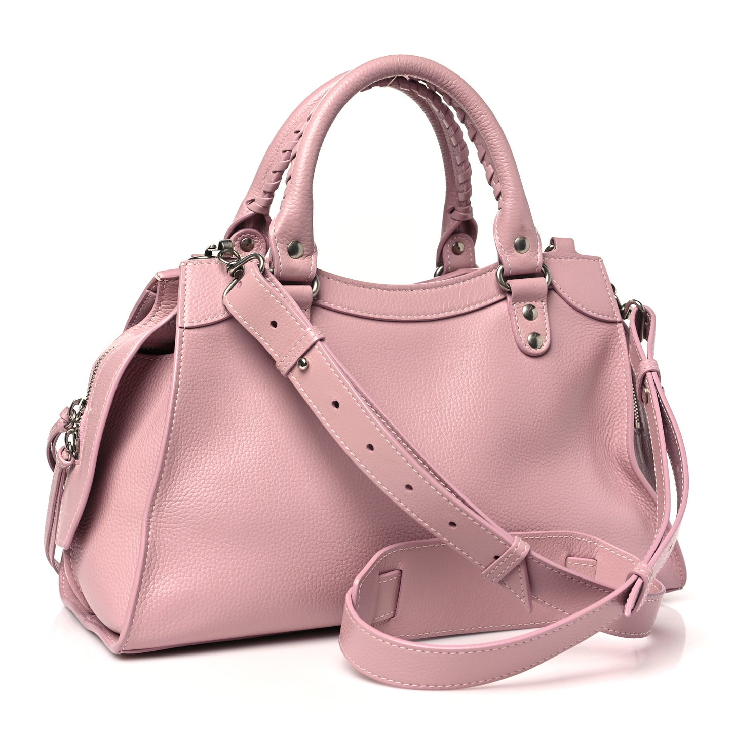 Grained Calfskin Neo Classic Silver Hardware S City Powder Pink