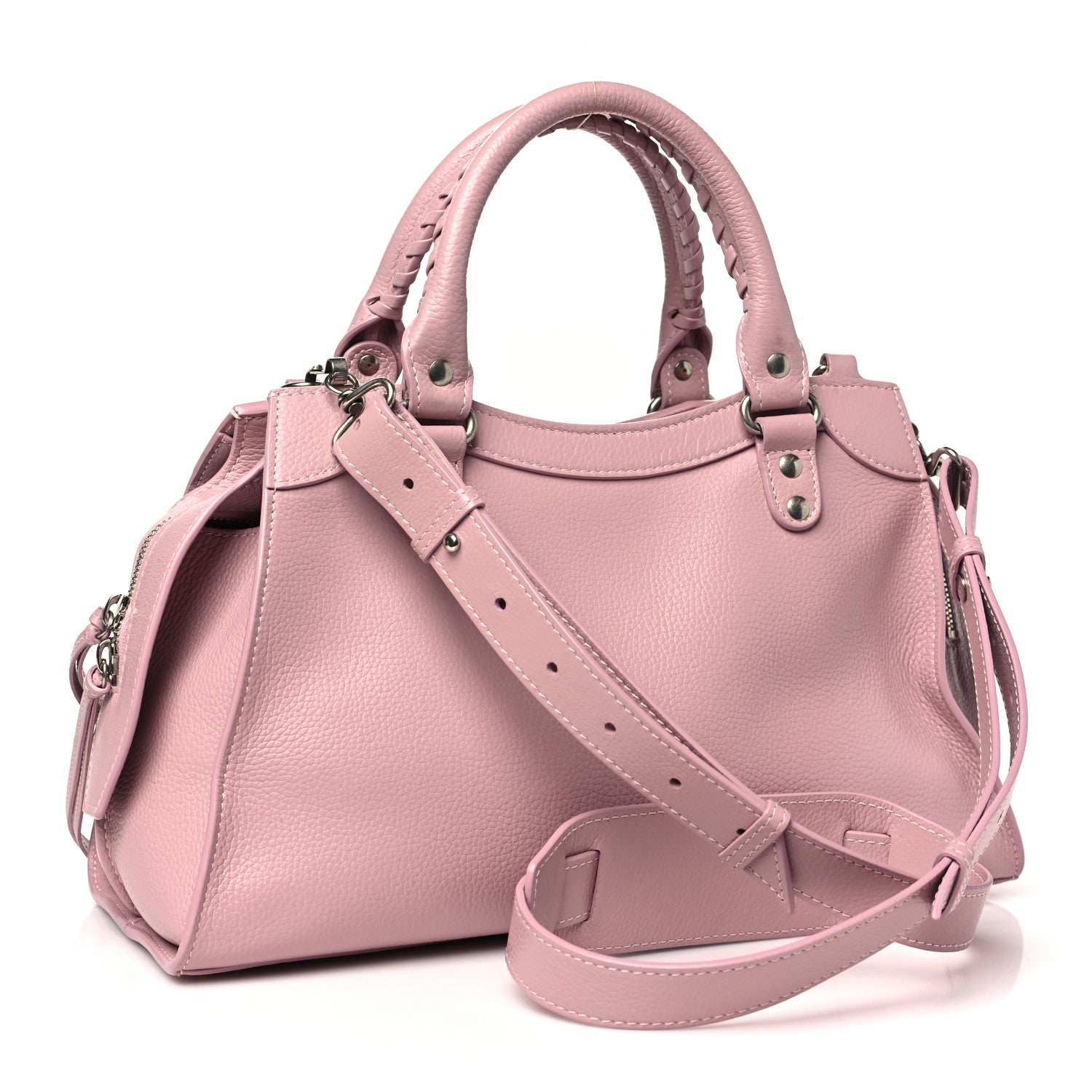 Balenciaga Grained Calfskin Neo Classic Silver Hardware S City Powder Pink 3 of 10