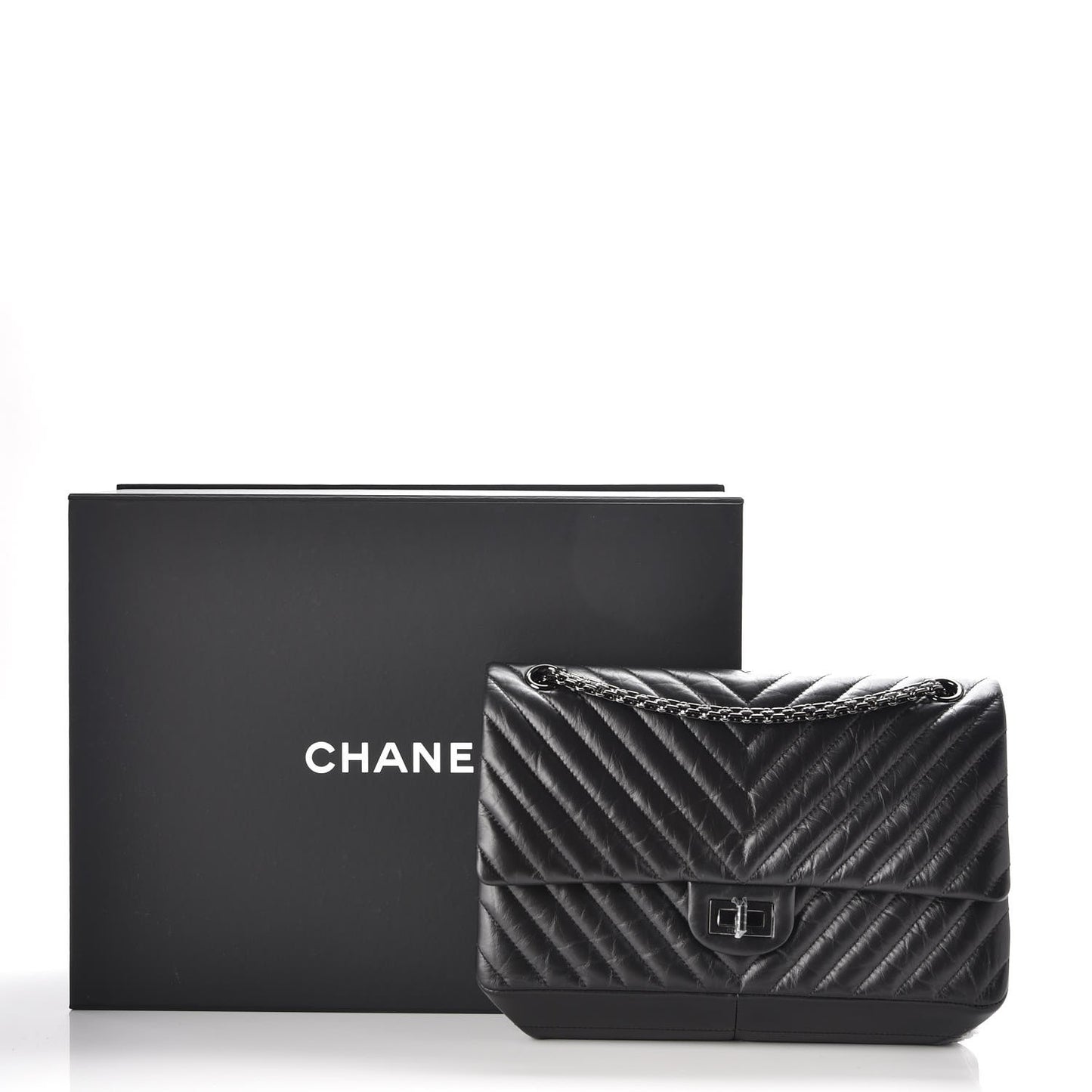 Aged Calfskin Chevron 2.55 Reissue 226 So Black