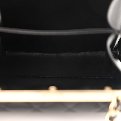 Chanel Lambskin Quilted Pearl CC Vanity Case Black 6 of 12