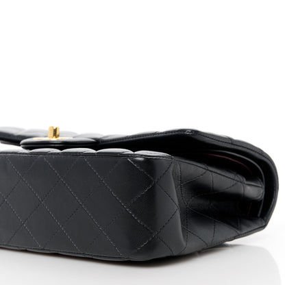 Chanel Lambskin Quilted Medium Double Flap Black 12 of 13