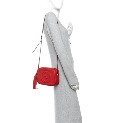 Gucci Pebbled Calfskin Small Soho Disco Bag Vibrant Red 2 of 10