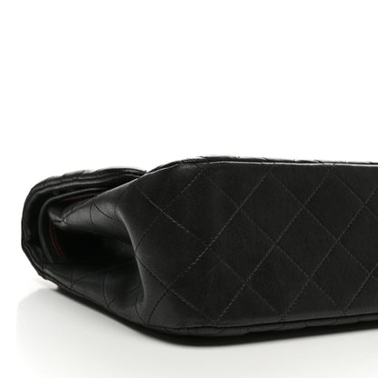 Chanel Lambskin Quilted Jumbo Double Flap Black 9 of 12