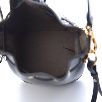 Fendi Vitello Liberty F is Fendi FF Studded Mini Mon Tresor Bucket Bag Black 5 of 9