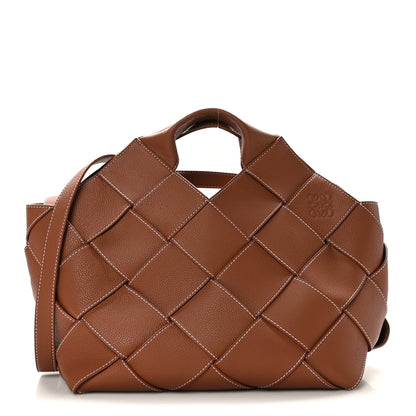 Loewe Soft Grained Calfskin Woven Basket Bag Tan 1 of 8