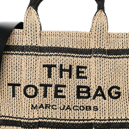 Marc Jacobs Straw Jacquard Medium The Traveler Tote Bag Natural 8 of 11