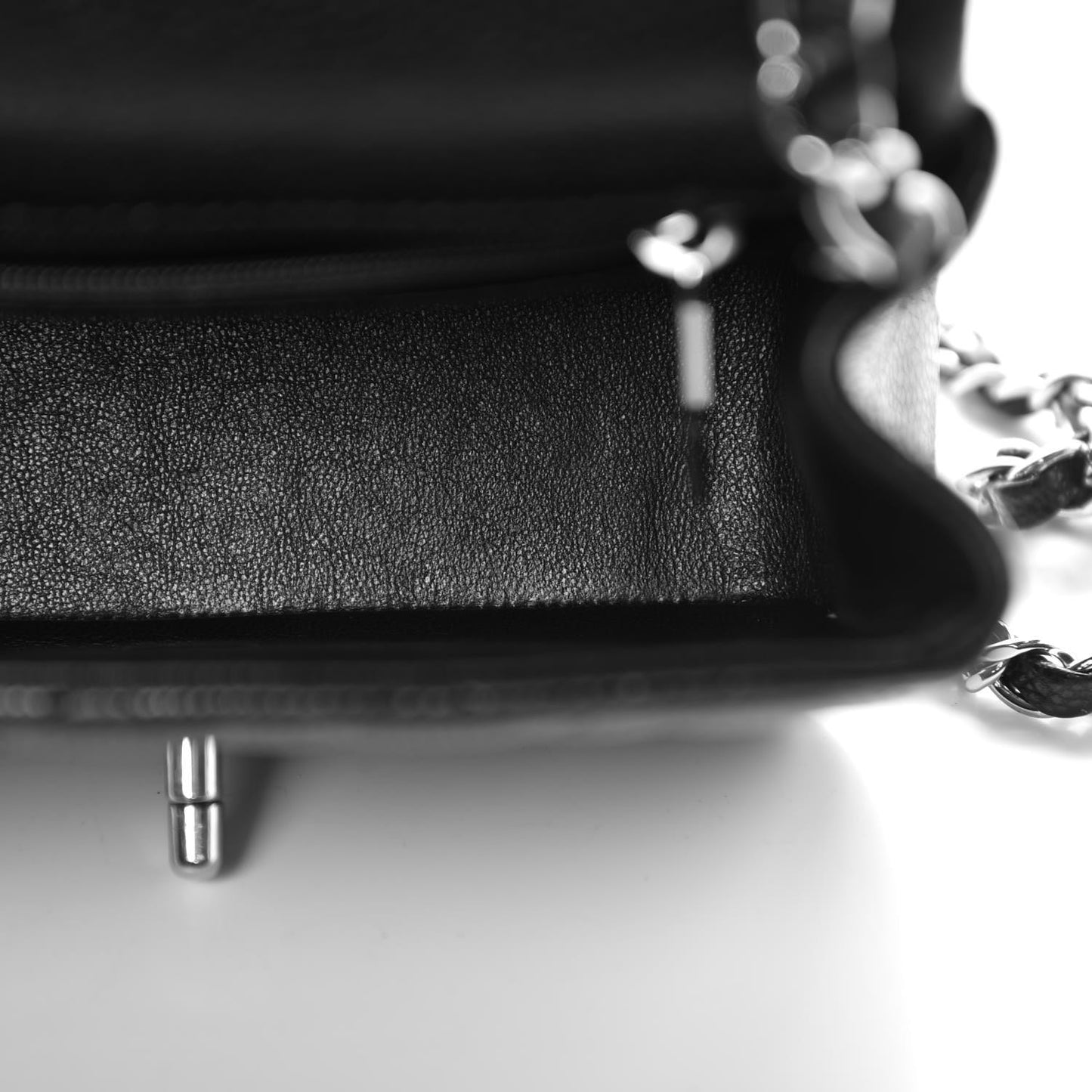 Caviar Quilted Mini Square Flap Black