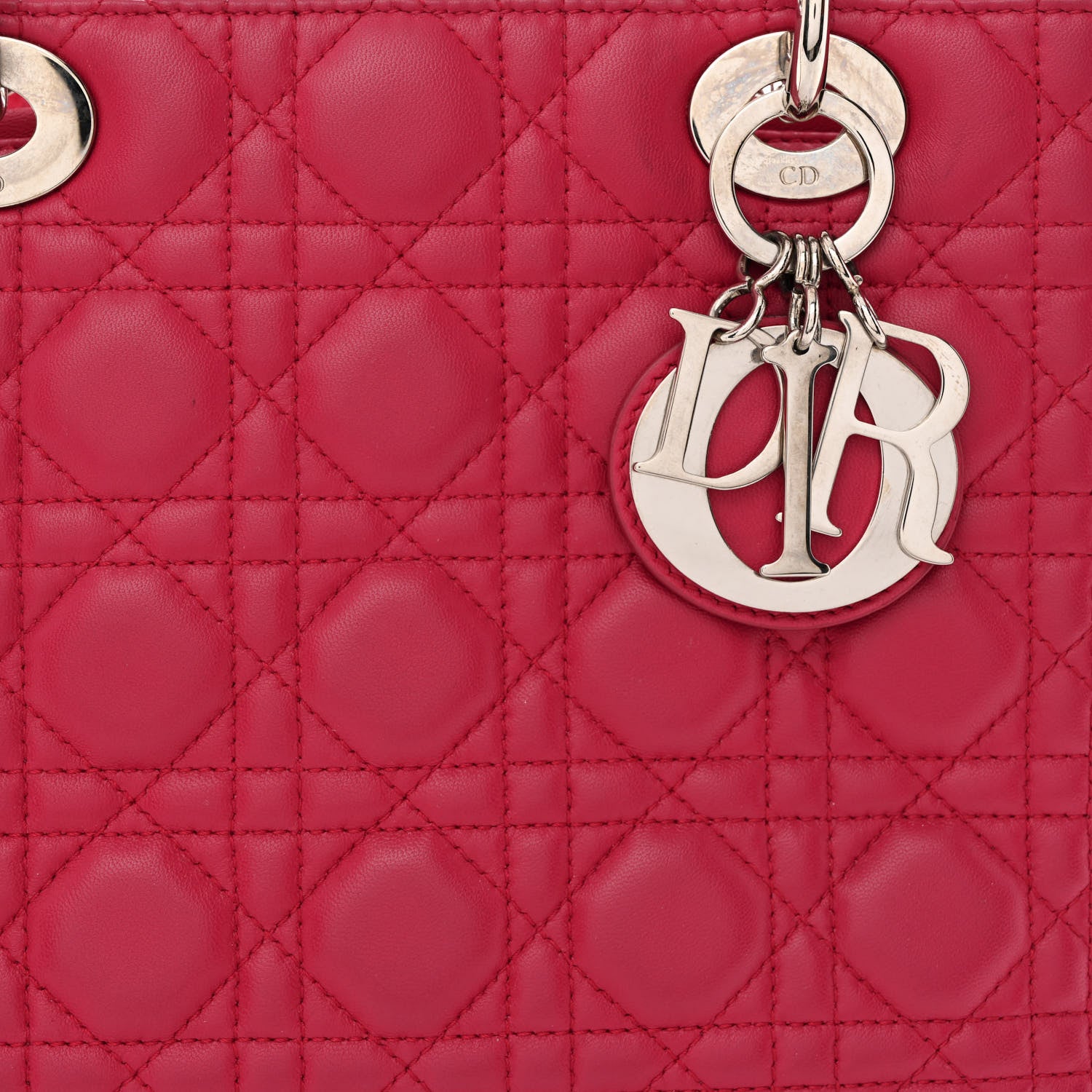 Christian Dior Lambskin Cannage Medium Lady Dior Pink 8 of 12