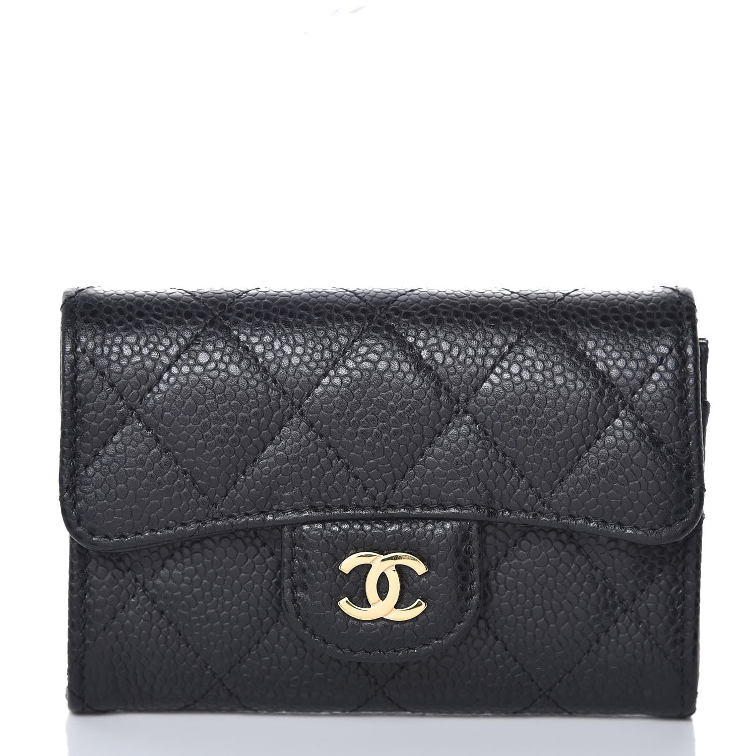 Chanel Caviar Quilted Flap Card Holder Black 1 of 7
