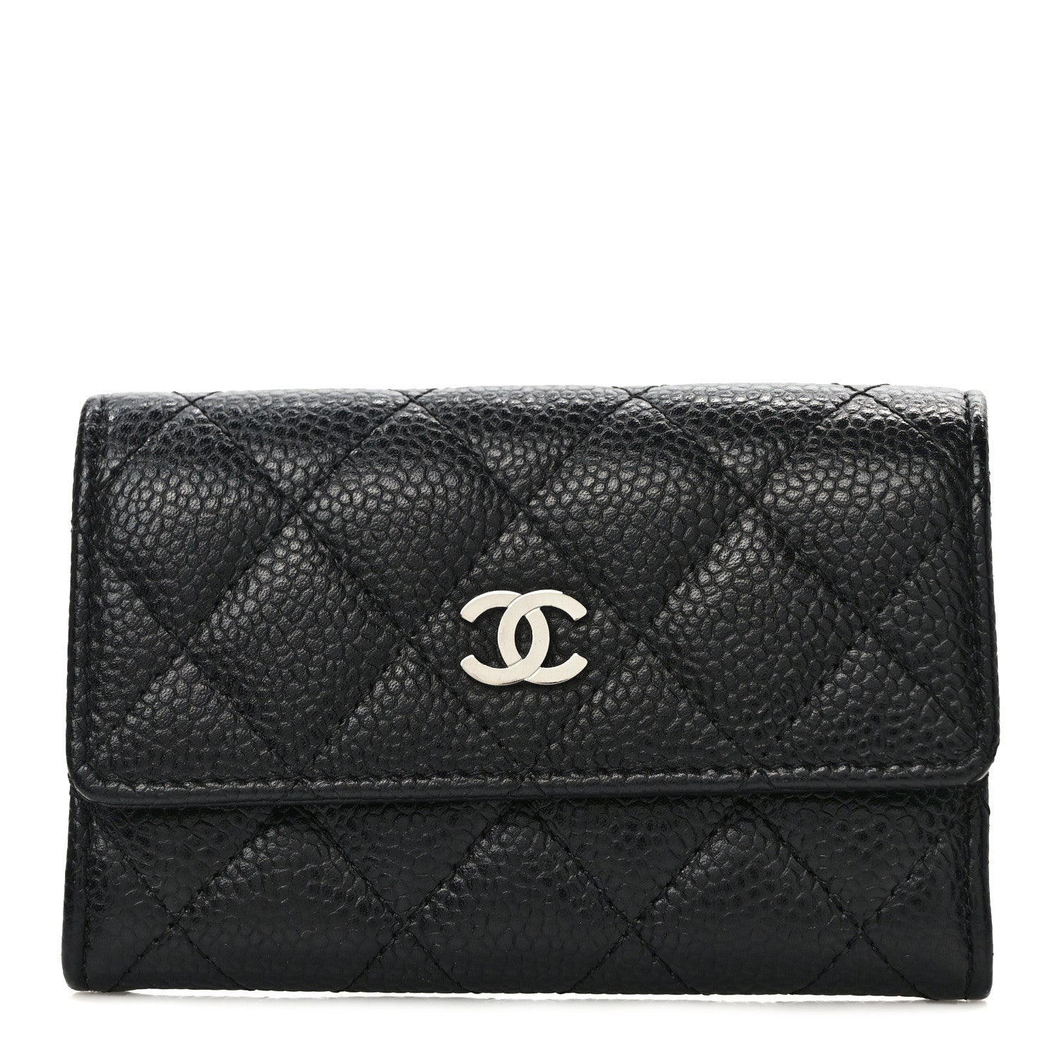 Chanel Caviar Quilted Flap Card Holder Black 1 of 9