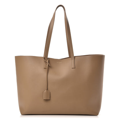 Saint Laurent Calfskin Large Shopping Tote Dark Beige 1 of 13