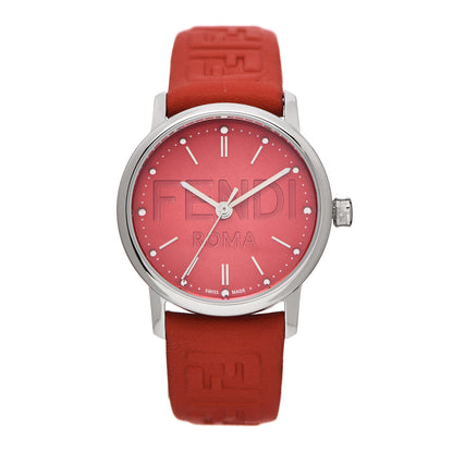 Fendi Stainless Steel Calfskin 29mm Forevermore Fendi Quartz Watch Tulip Red 1 of 5