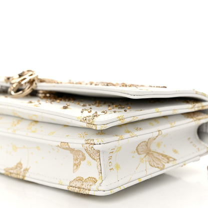 Christian Dior Calfskin Butterfly Zodiac Print Embroidery Mini My Dior Top Handle Clutch White Gold 10 of 10