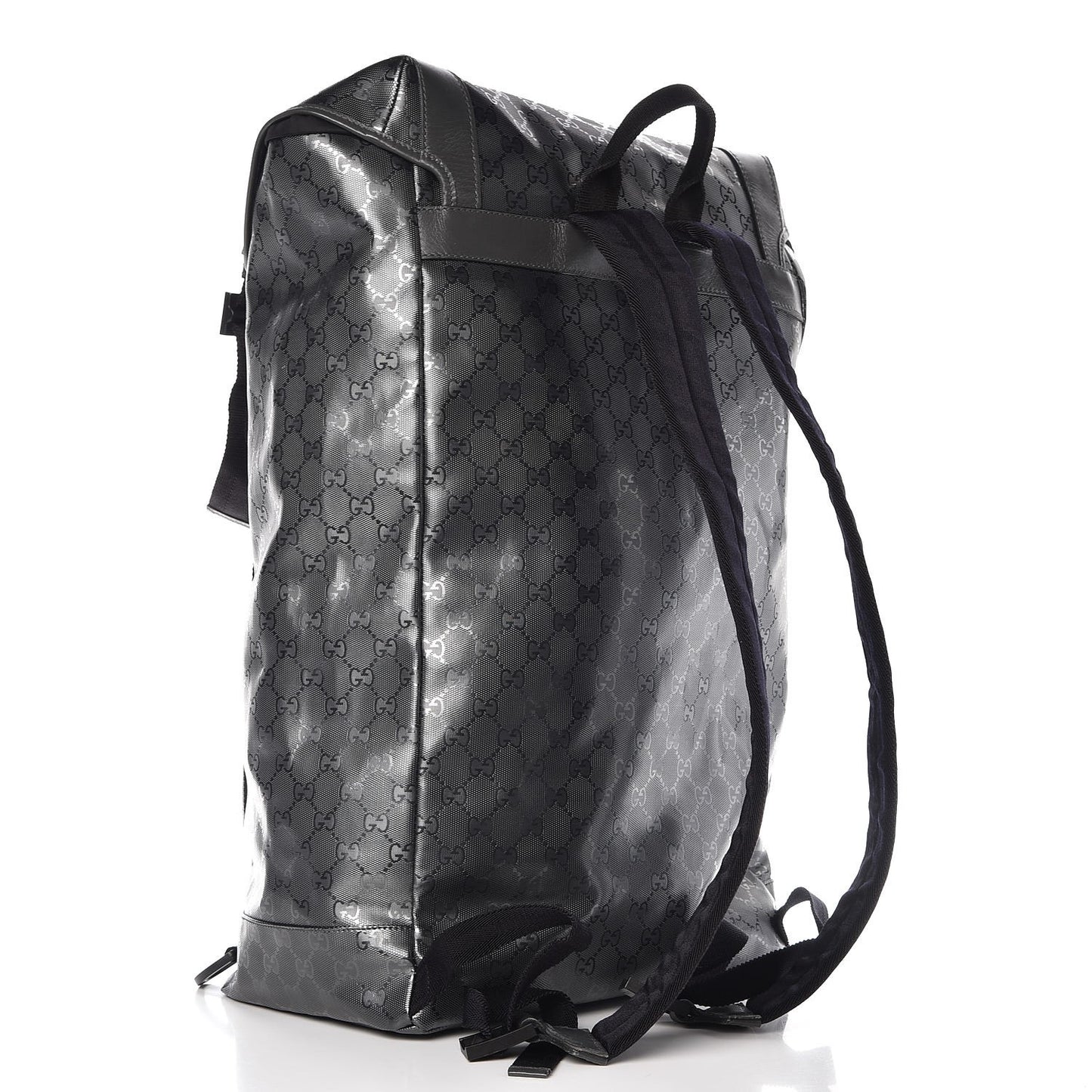 Imprime Monogram Large Interlocking G Double Buckle Backpack Platinum Grey