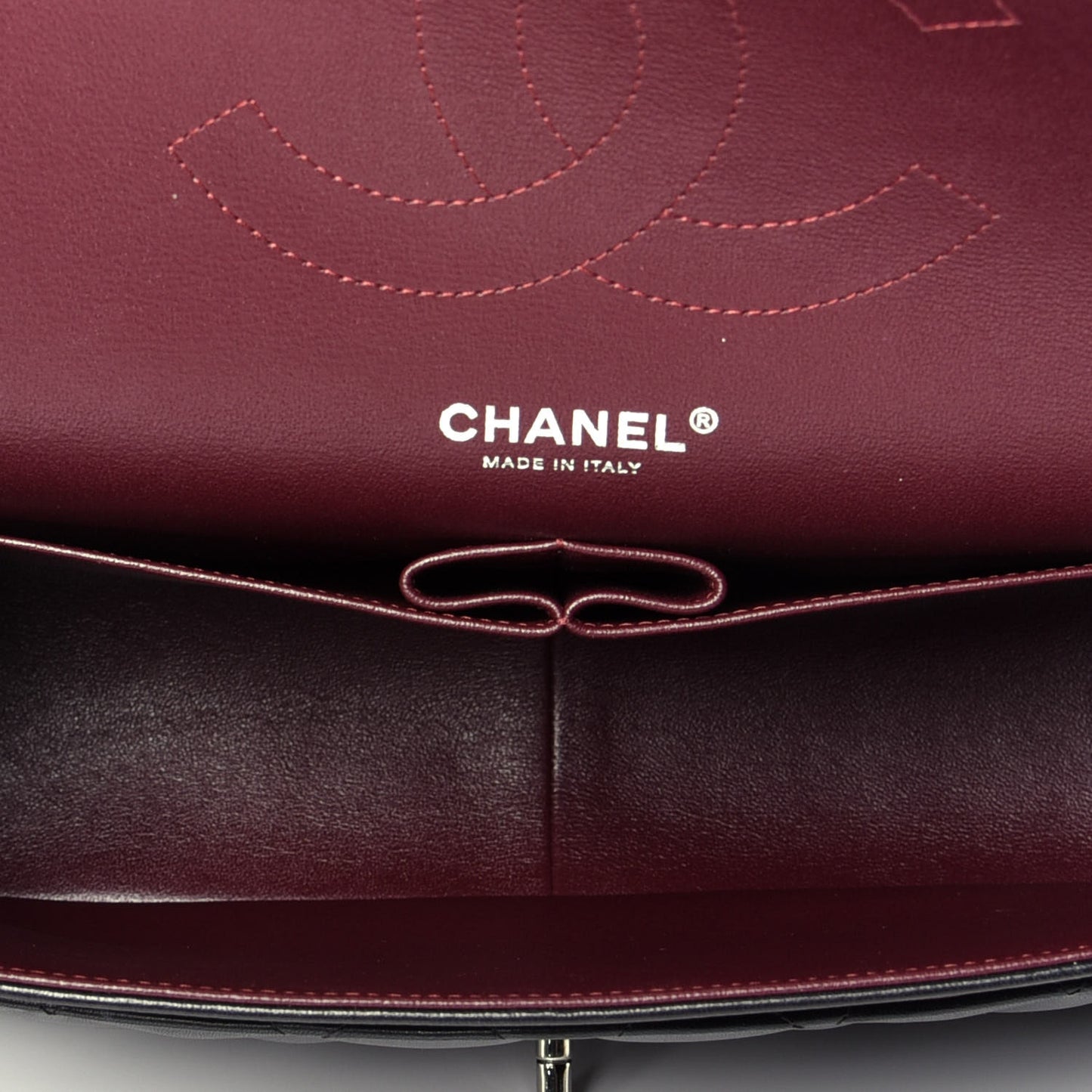 Lambskin Quilted Jumbo Double Flap Black