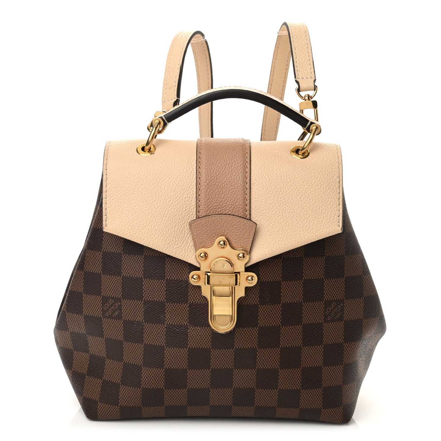 Damier Ebene Clapton Backpack Creme