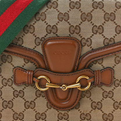 Gucci Monogram Medium Lady Web Shoulder Bag Beige Cuir 8 of 11