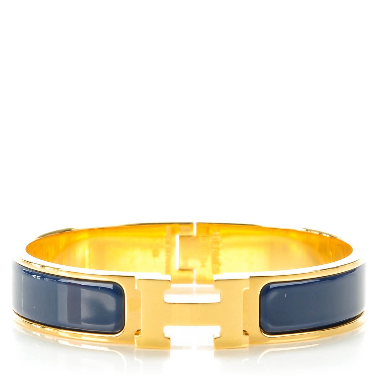 Enamel Narrow Clic Clac H Bracelet PM Indigo