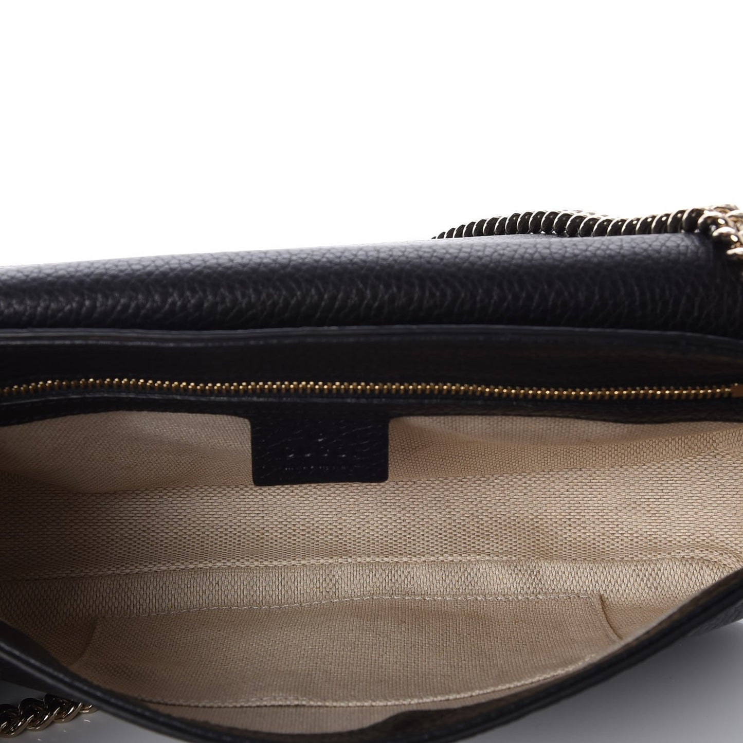 Pebbled Calfskin Medium Soho Flap Crossbody Black