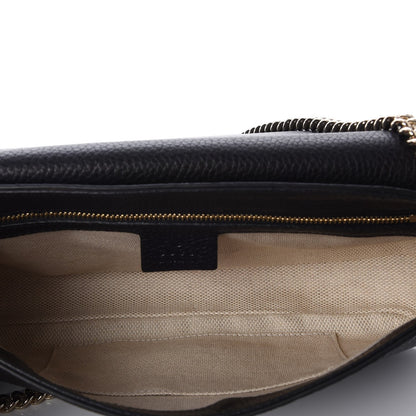 Gucci Pebbled Calfskin Medium Soho Flap Crossbody Black 8 of 8