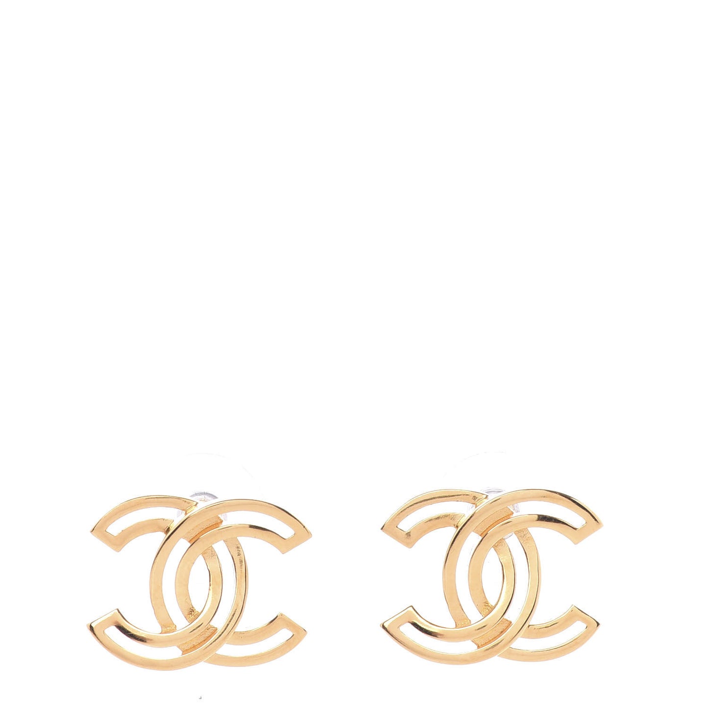 Metal Obazine CC Earrings Gold