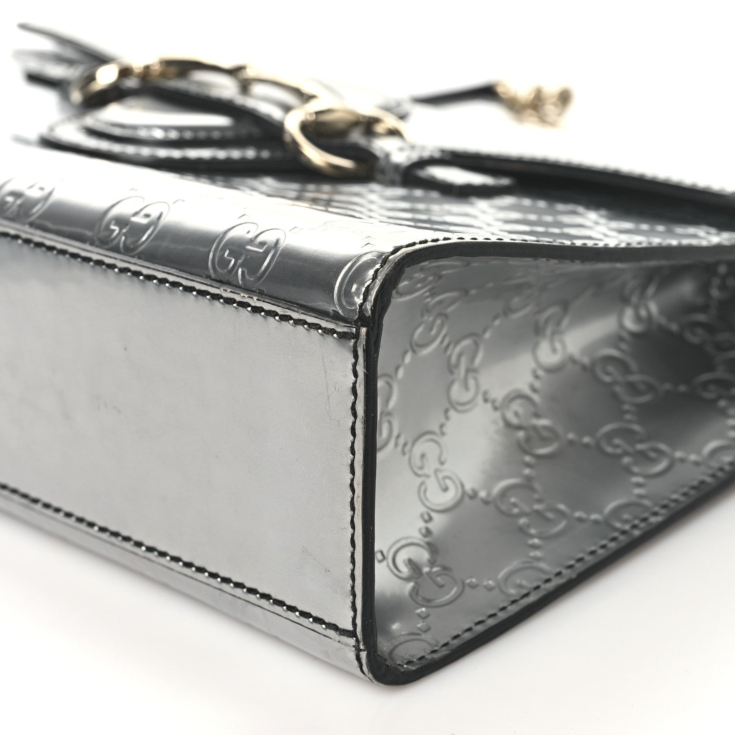 Gucci Shine Guccissima Medium Emily Chain Shoulder Bag Sasso 10 of 10
