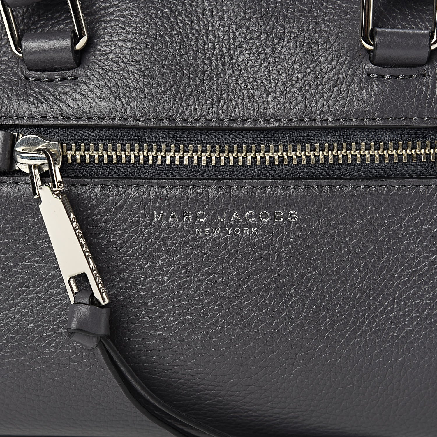 Marc Jacobs Calfskin Recruit Bauletto Satchel Tote Bag Grey 10 of 10