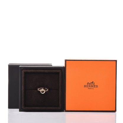 Hermes 18K Rose Gold PM Collier De Chien Ring 52 6 5 of 5