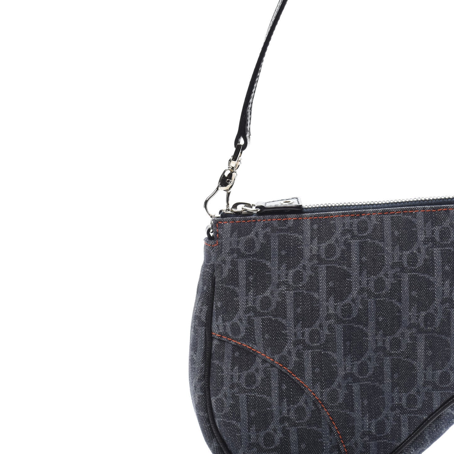 Denim Monogram Mini Saddle Pochette Navy