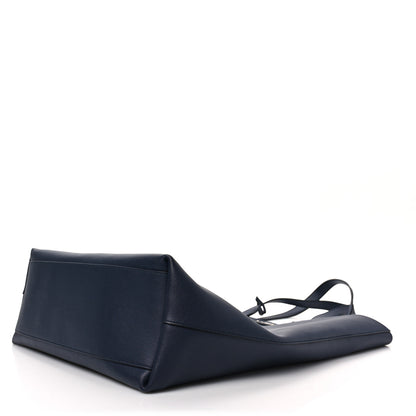 Saint Laurent Calfskin Bold Shopping Tote Navy Blue 6 of 6