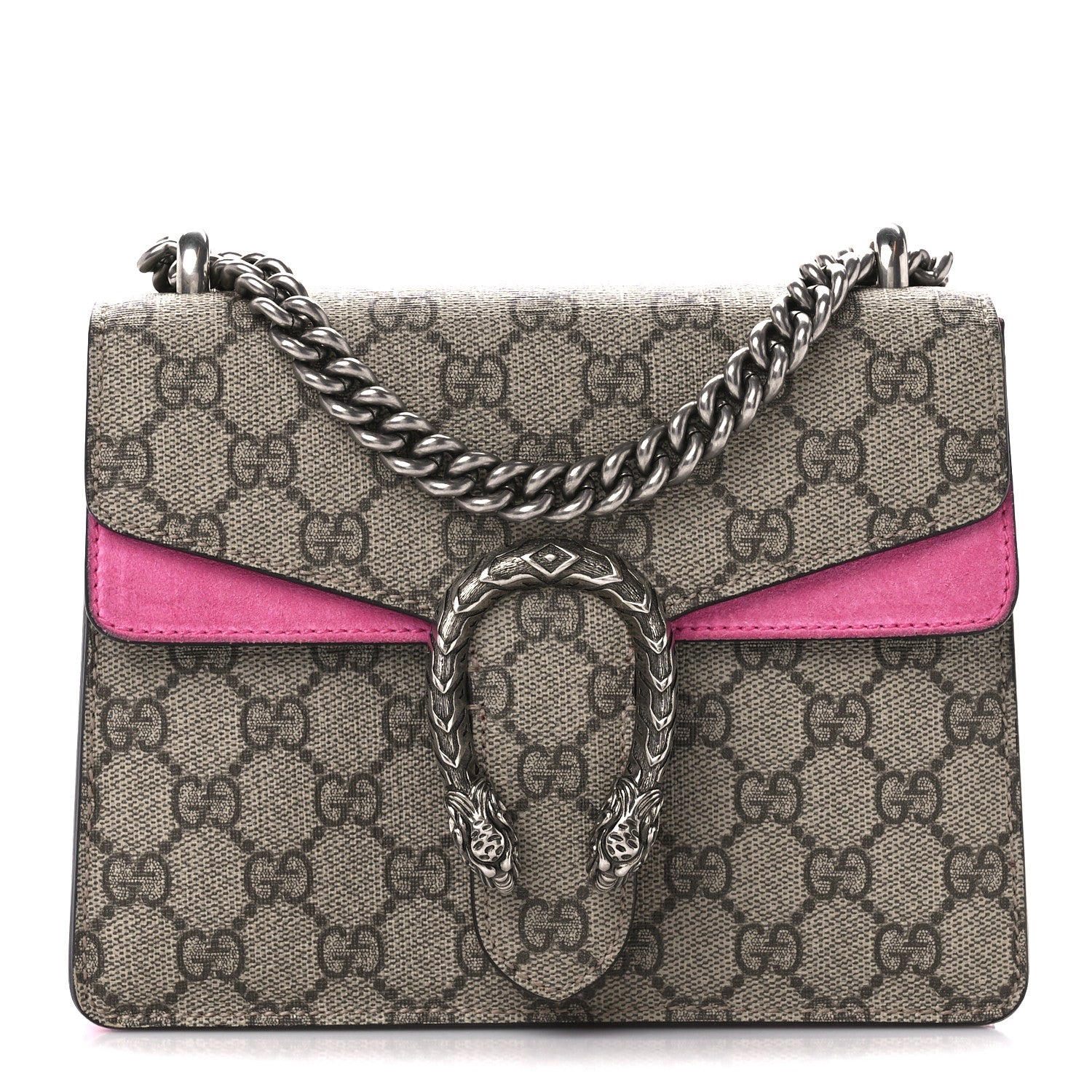 Gucci GG Supreme Monogram Mini Dionysus Shoulder Bag Pink 1 of 12