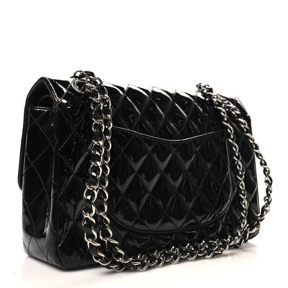 Chanel Patent Quilted Medium Double Flap Black 3 of 12