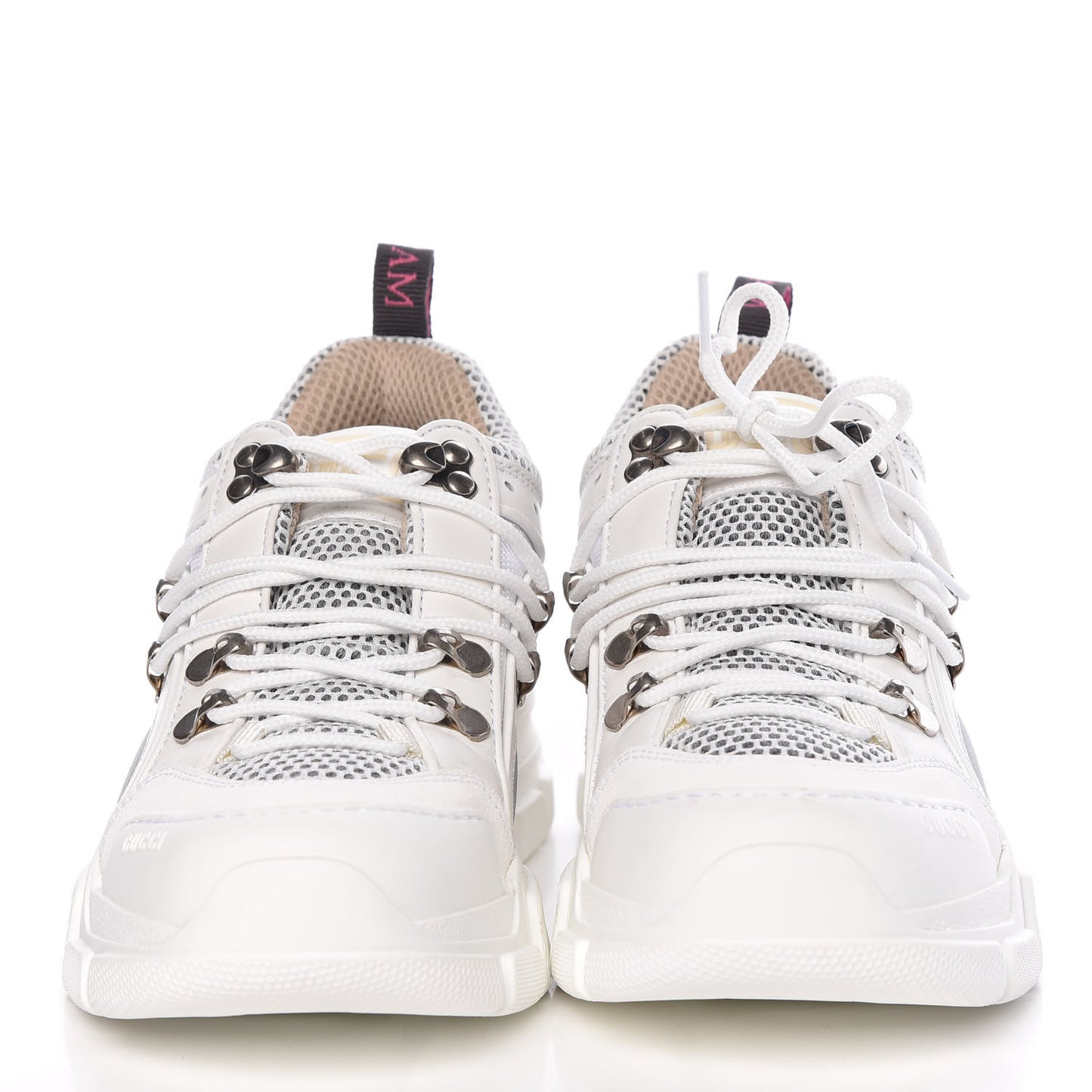 X SEGA Mesh Calfskin Suede Womens Flashtrek Sneakers 36.5 Great White