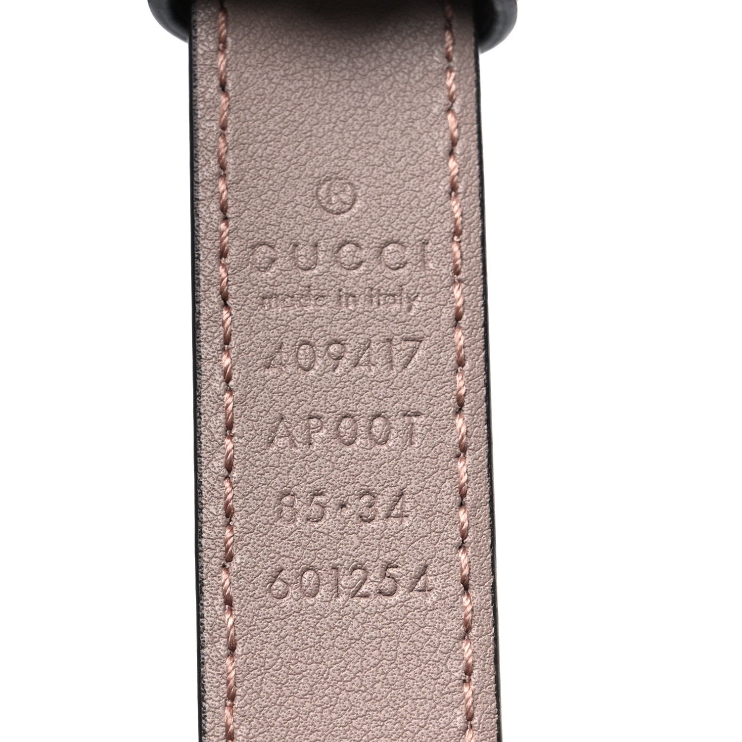 Gucci Calfskin Double G 20mm Belt 85 34 Porcelain Rose 5 of 5