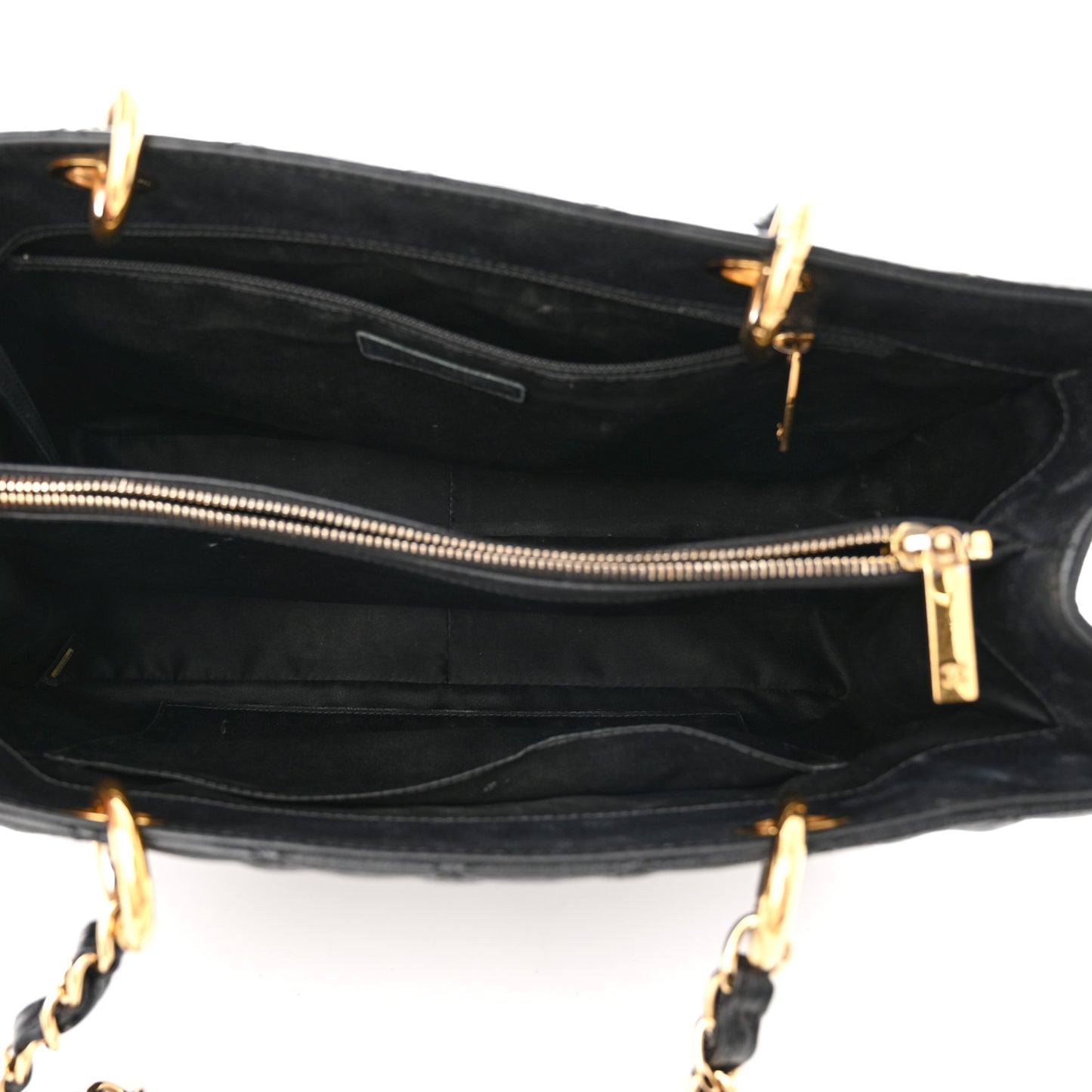 Caviar Quilted Grand Shopping Tote GST Black