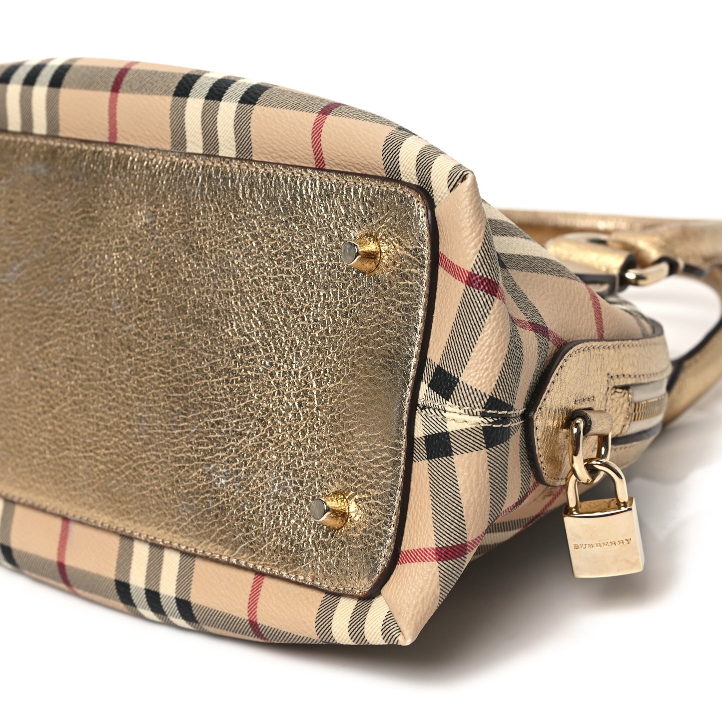 Haymarket Check Thornley Satchel Gold