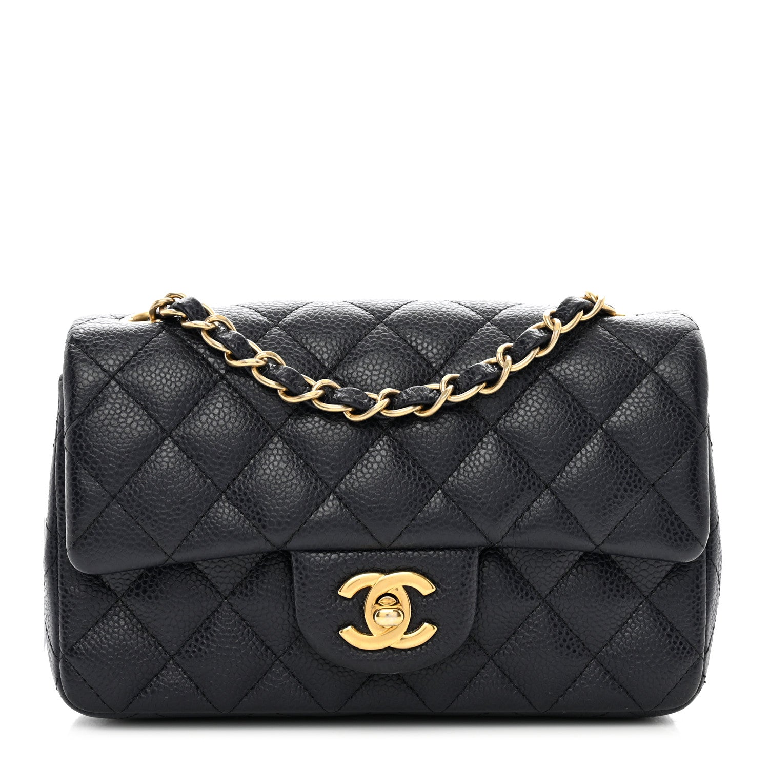 Chanel Caviar Quilted Mini Rectangular Flap Navy 1 of 12