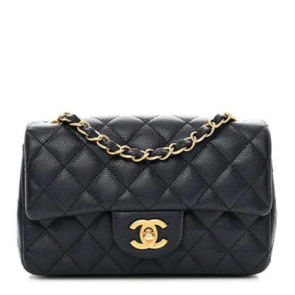 Chanel Caviar Quilted Mini Rectangular Flap Navy 1 of 12
