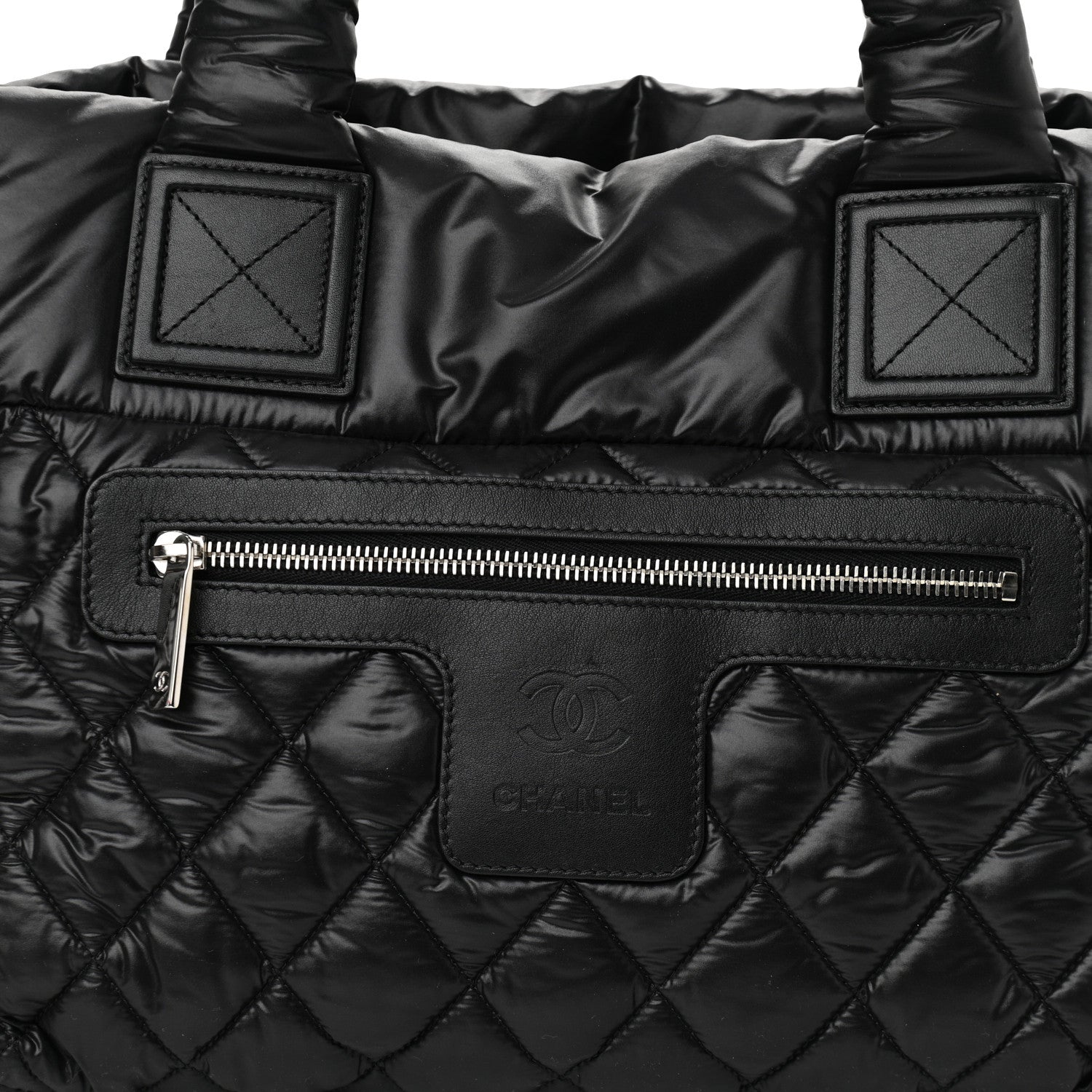 Chanel Nylon Quilted Small Coco Cocoon Tote Black 8 of 10
